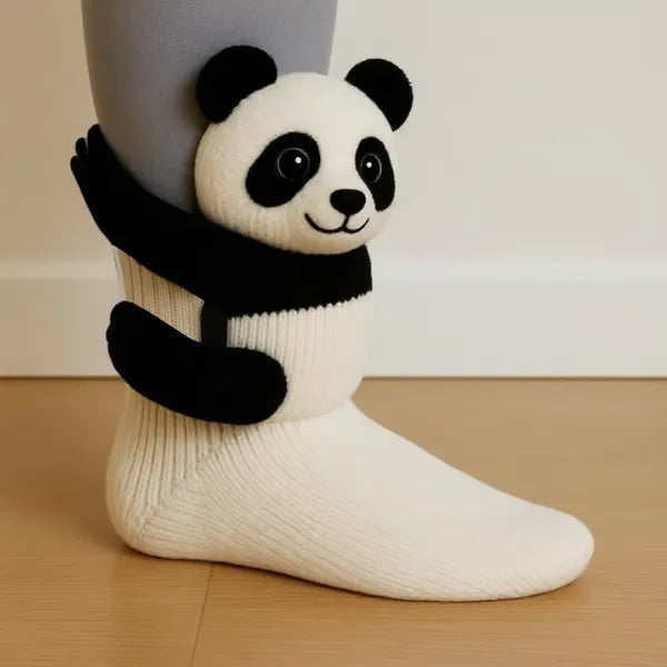 Evelyn - Plush 3D Animal Socks Ankle Length