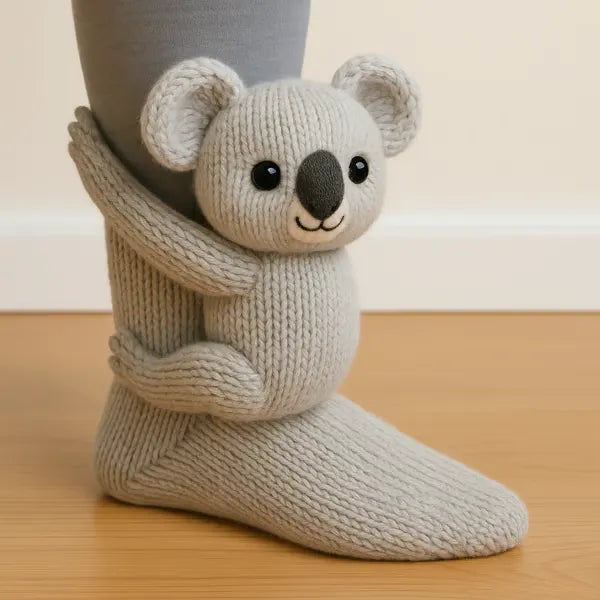 Evelyn - Plush 3D Animal Socks Ankle Length