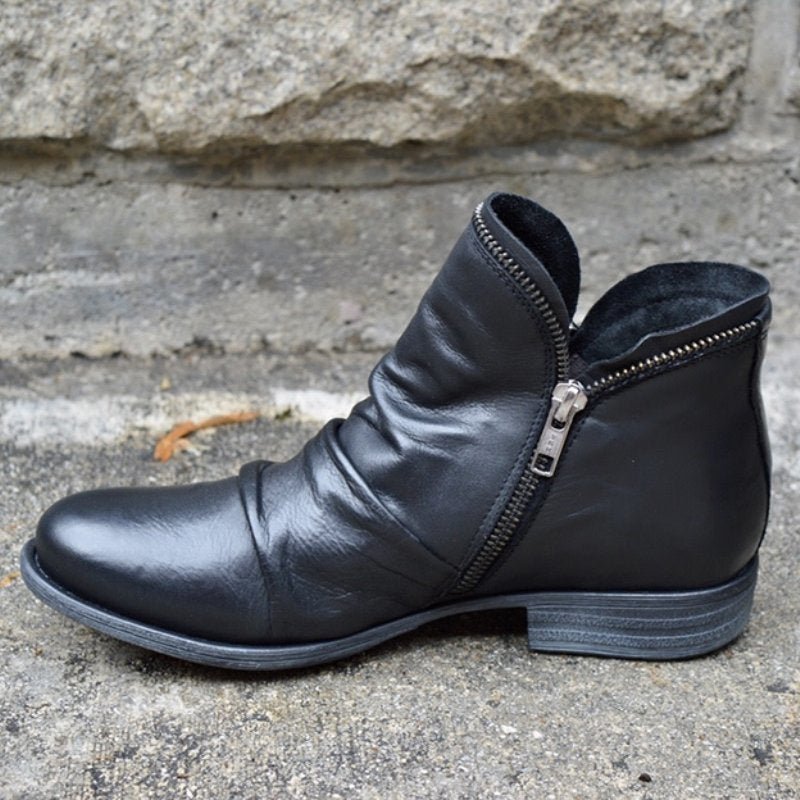 Skylar - Classic Ankle Boots with Zipper Closure